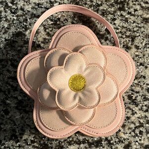 Pink Floral Handbag with Glitter Accents